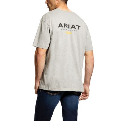 Ariat Rebar Cotton Strong Gri Tişört Erkek (19657-800)